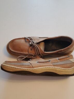 Sperry topsider tarpon Men's Light Brown Mesh-Panel Boat Shoes